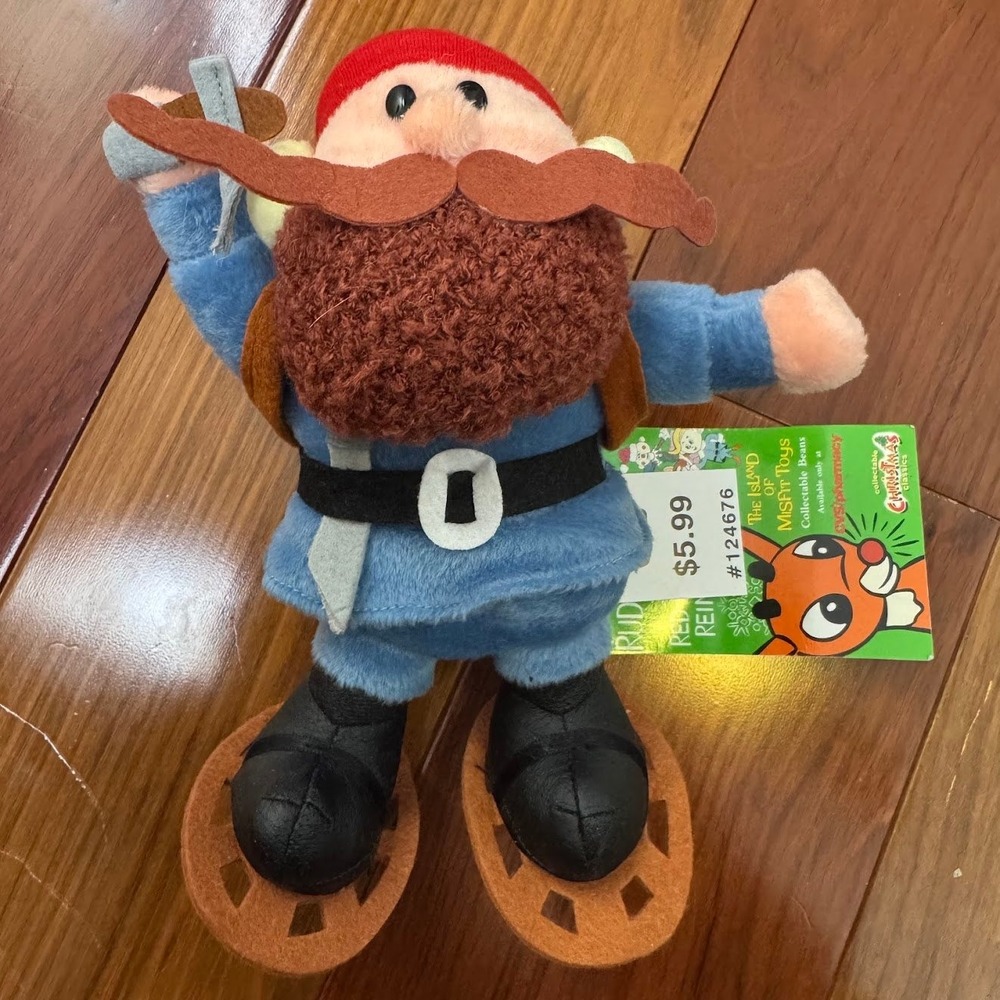 Stuffins Yukon Cornelius Plush 1999 Rudolph Island of Misfit Toys CVS‎ Bean Bag